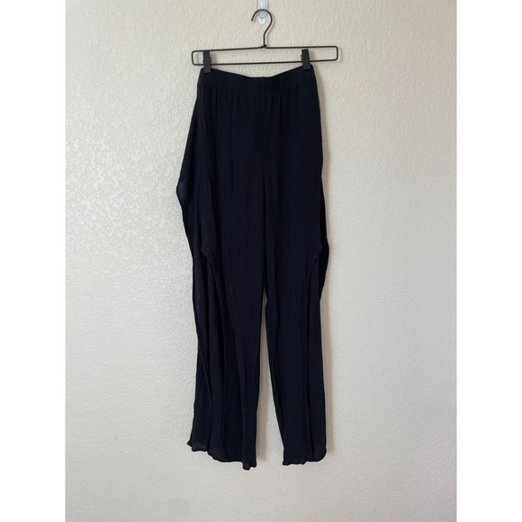 Kona Sol Black Split Leg Swim Cover Up Pants S - Picture 2 of 7